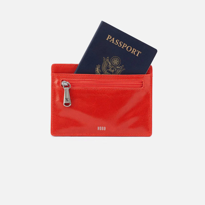 Hobo Euro Slide Card Case in Grenadine