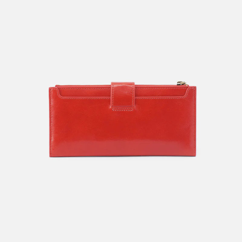 Hobo Dunn Continental Wallet in Grenadine