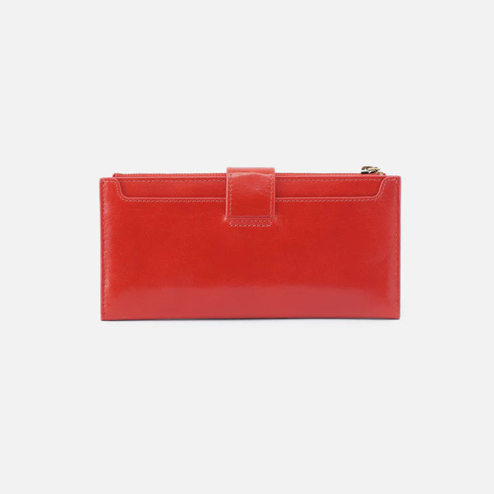 Hobo Dunn Continental Wallet in Grenadine