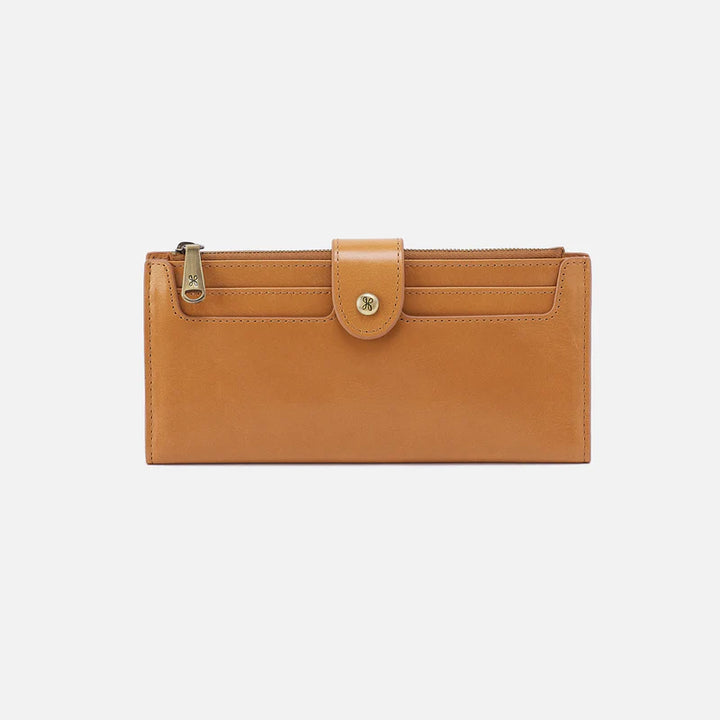 Hobo Dunn Continental Wallet in Polished Leather | Natural