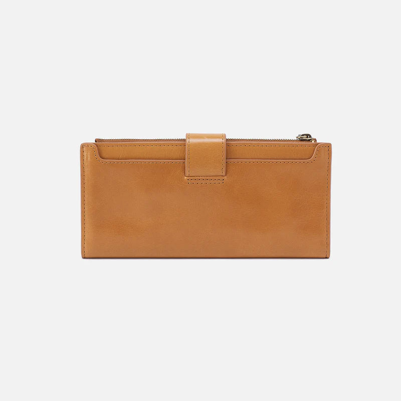 Hobo Dunn Continental Wallet in Polished Leather | Natural