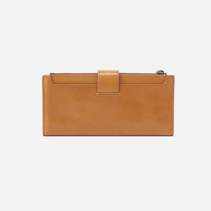 Hobo Dunn Continental Wallet in Polished Leather | Natural