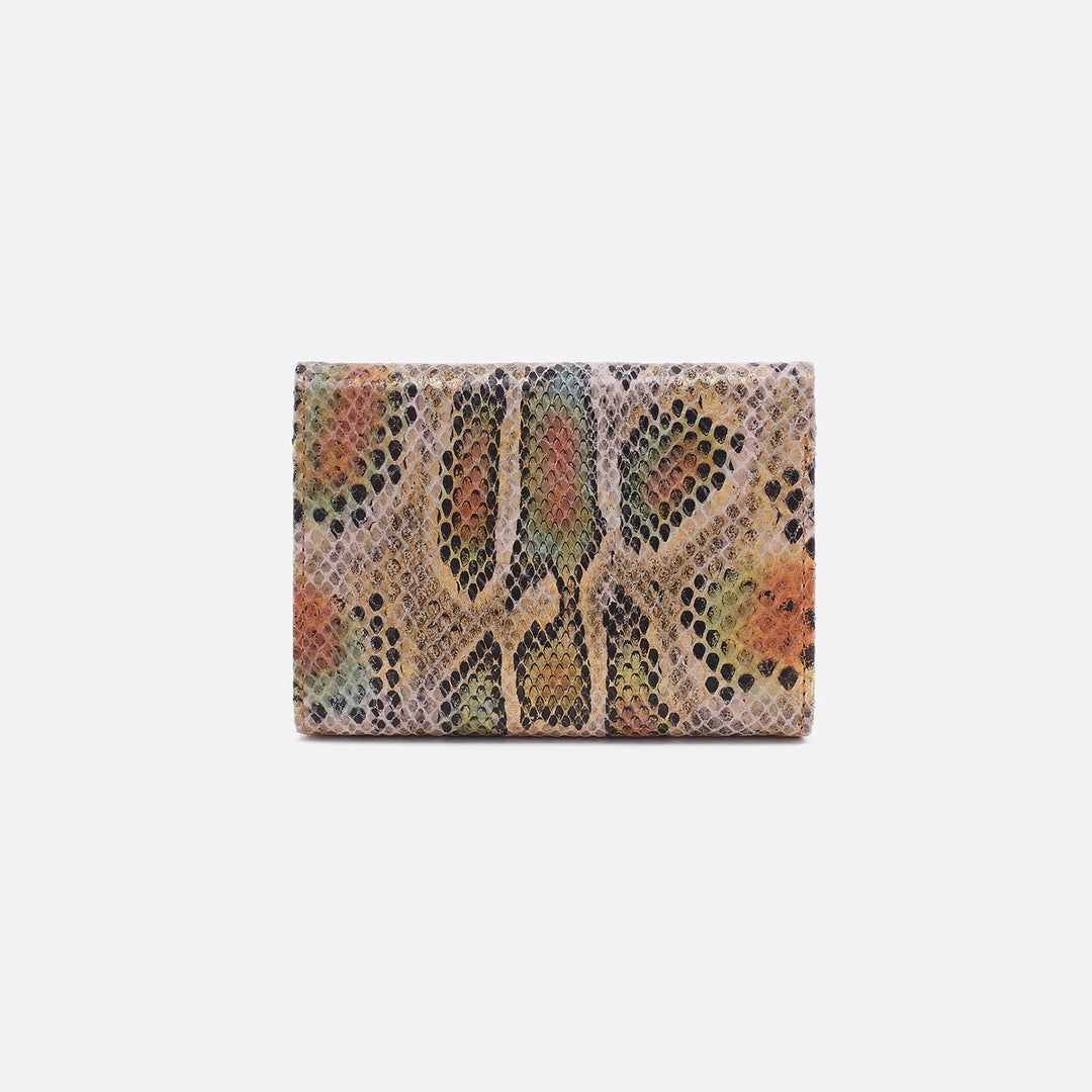 Hobo Robin Compact Wallet in Opal Snake
