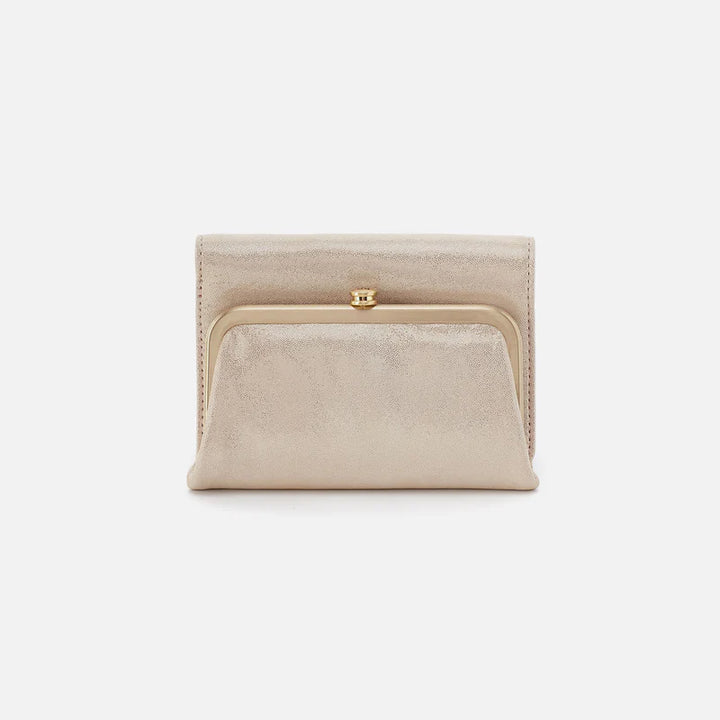 Hobo Robin Compact Wallet in Sand Shimmer