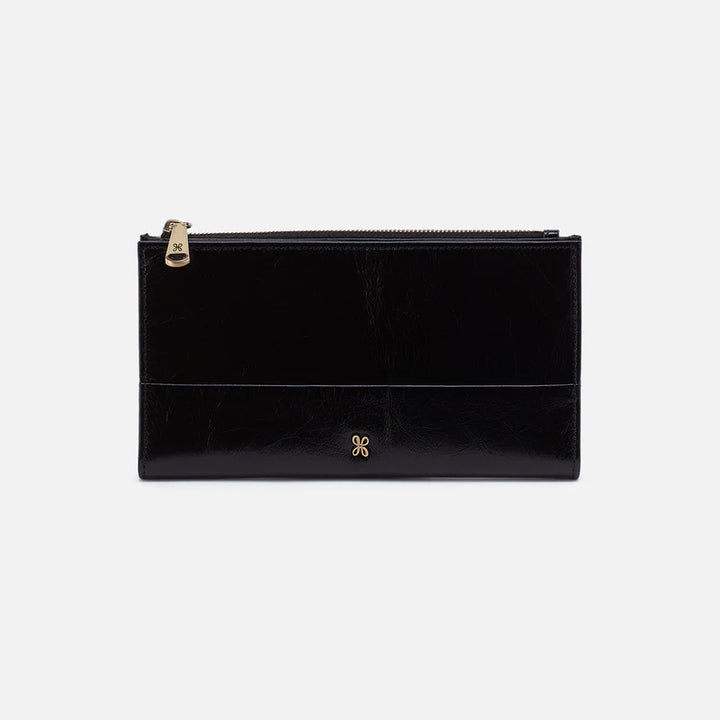Hobo Jill Large Bifold Wallet in Black