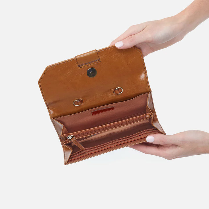 Hobo Romy Wallet Crossbody in Truffle