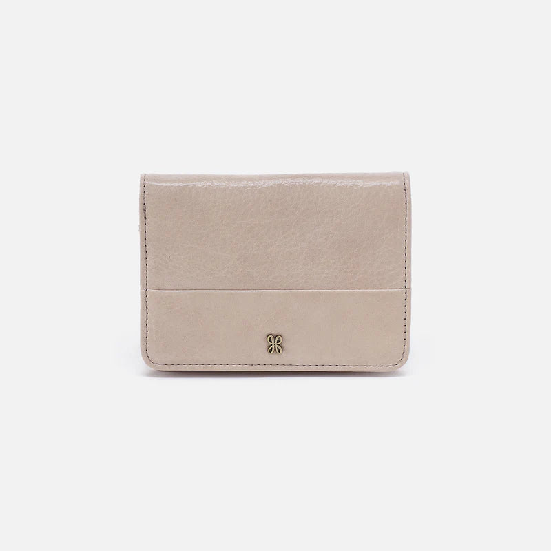 Hobo Jill Bifold Wallet in Stone Gloss