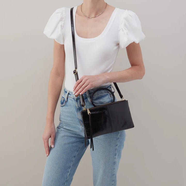 Hobo Sable Crossbody in Black