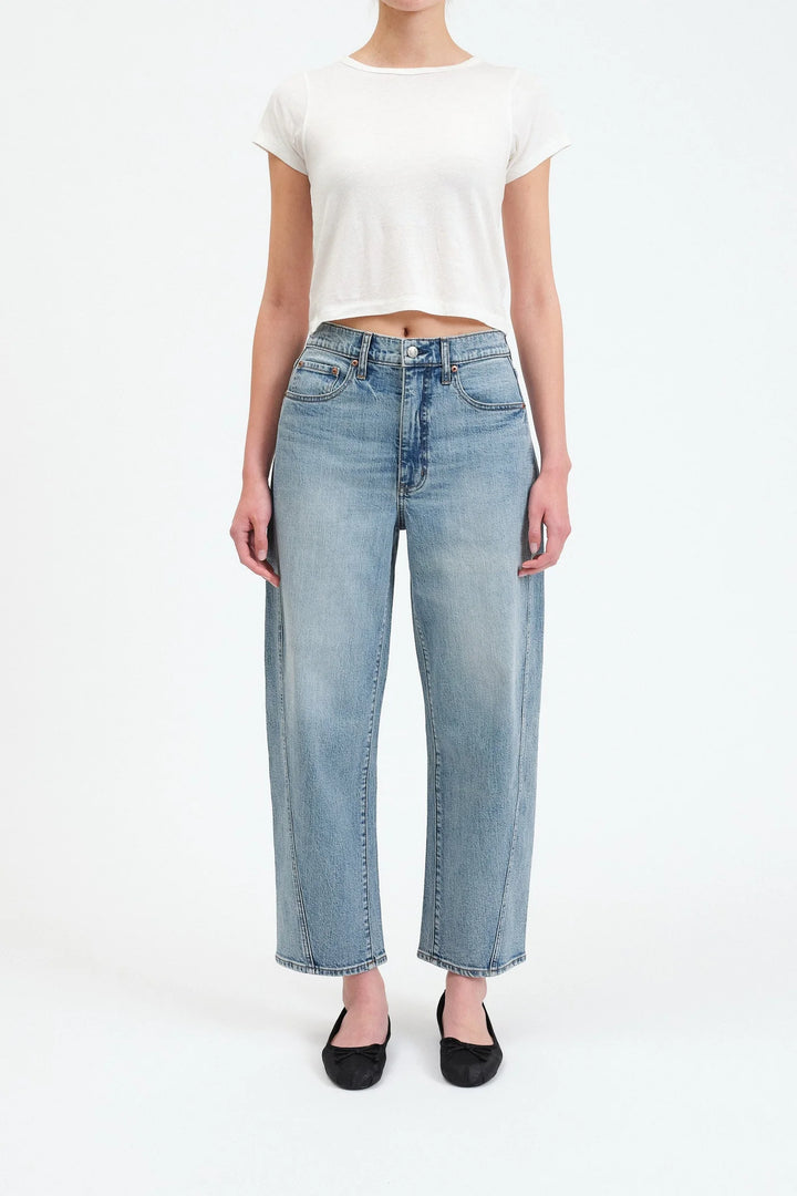 Daze Denim Westward Barrel Leg Jean in Blur