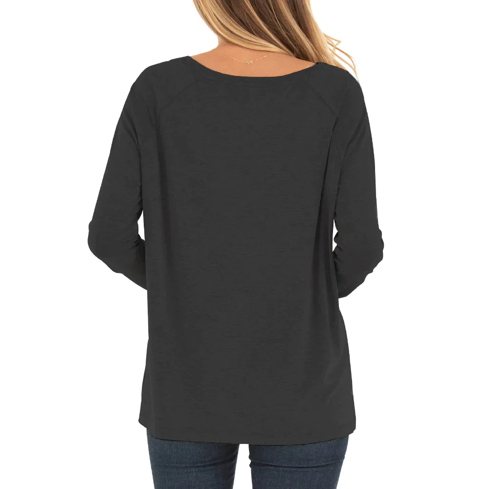 Free Fly Women's Bamboo Everyday Flex Long Sleeve in Heather Black