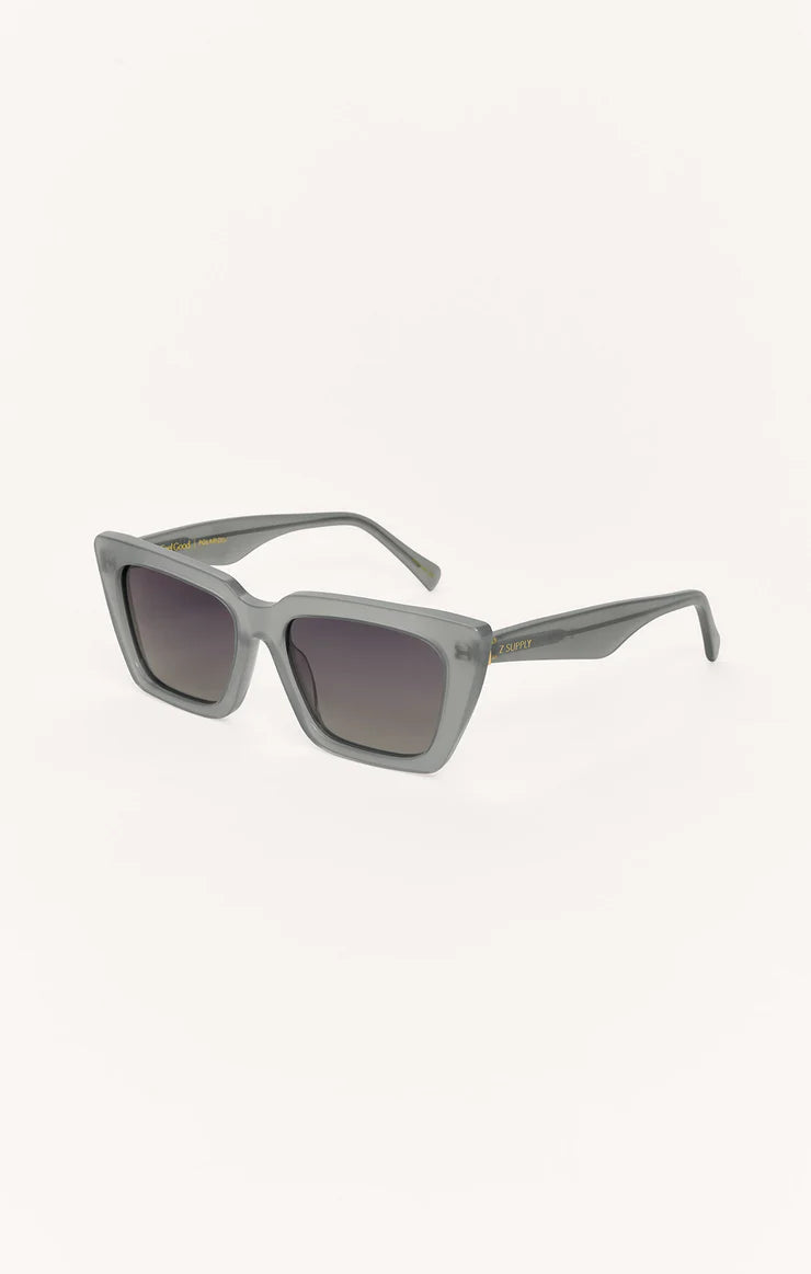 Z Supply Feel Good Polarized Sunglasses in Pewter - Gradient