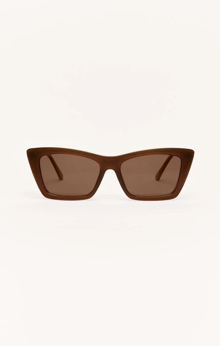 Z Supply Lookout Polarized Sunglasses in Chestnut - Brown