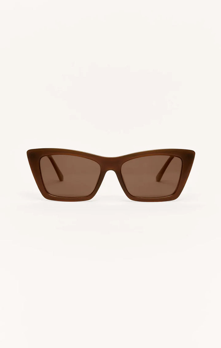 Z Supply Lookout Polarized Sunglasses in Chestnut - Brown