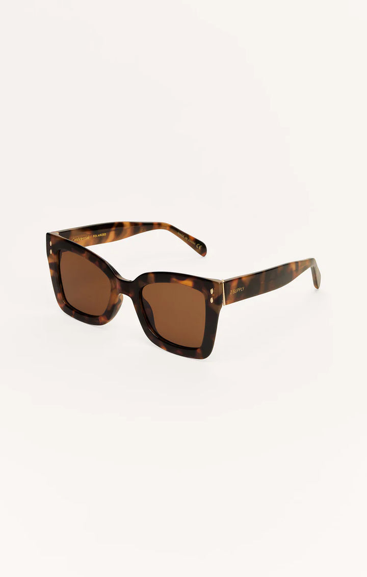 Z Supply Confidential Polarized Sunglasses in Brown Tortoise - Brown