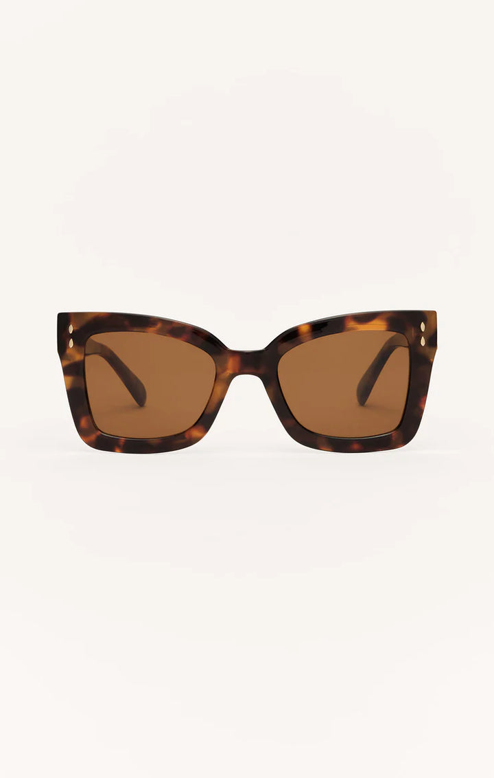 Z Supply Confidential Polarized Sunglasses in Brown Tortoise - Brown