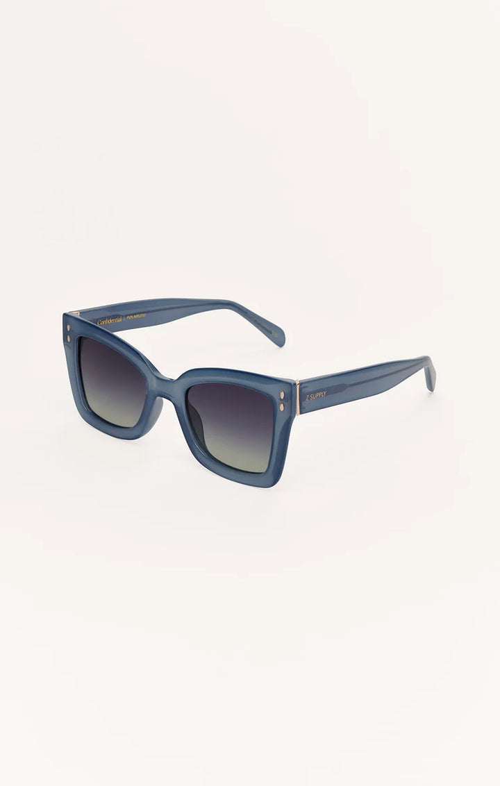 Z Supply Confidential Polarized Sunglasses in Dark Indigo - Gradient