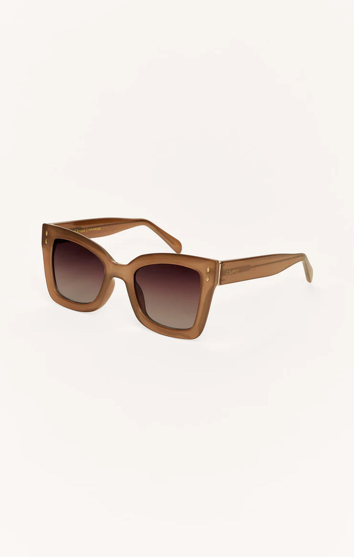 Z Supply Confidential Polarized Sunglasses in Taupe - Gradient