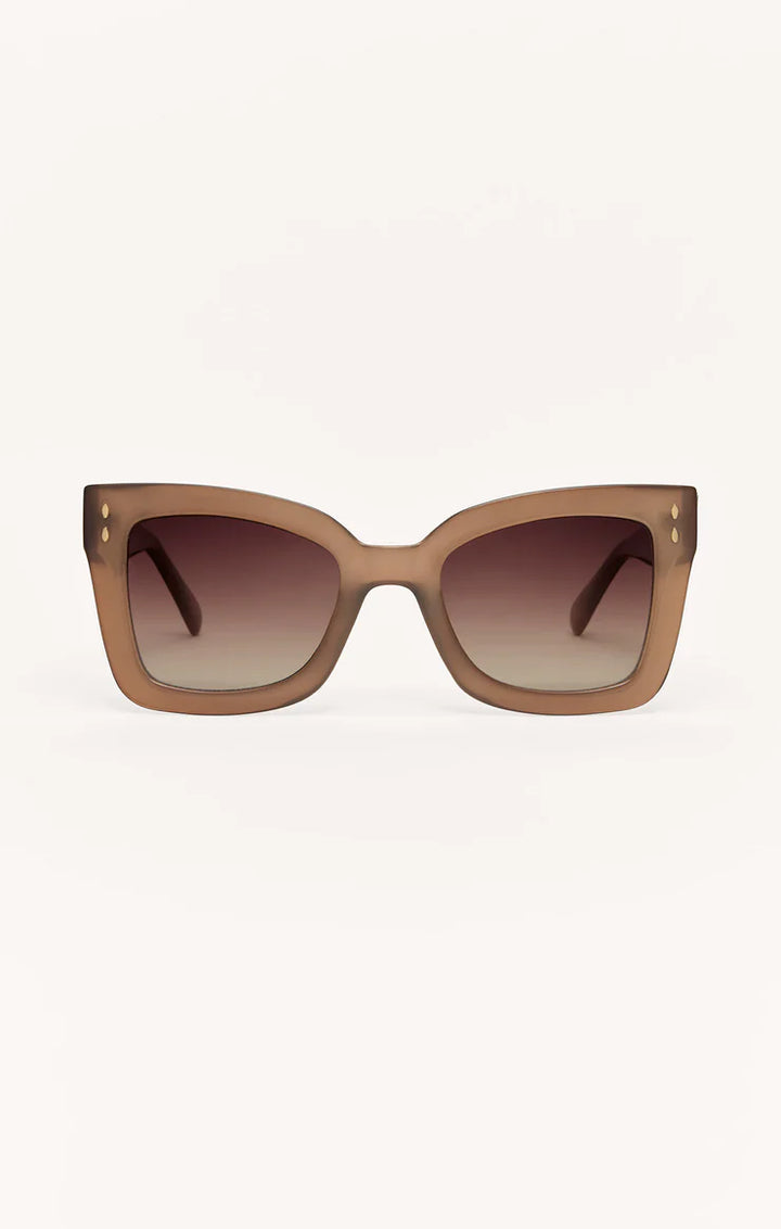 Z Supply Confidential Polarized Sunglasses in Taupe - Gradient
