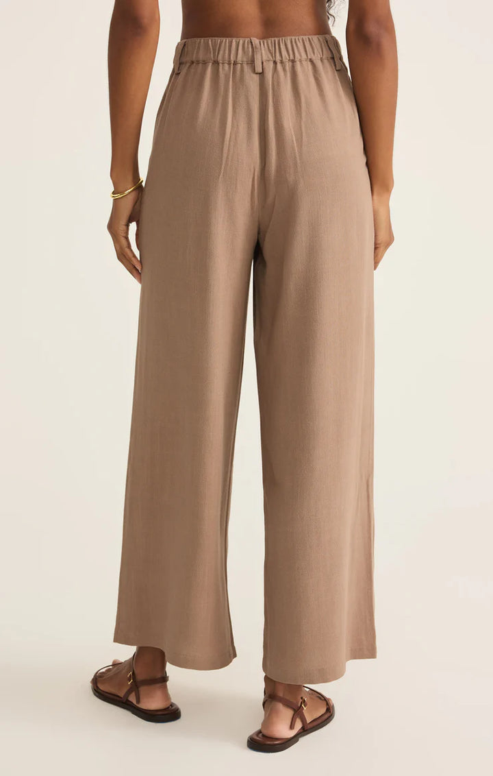 Z Supply Vista Linen Pant in Iced Coffee