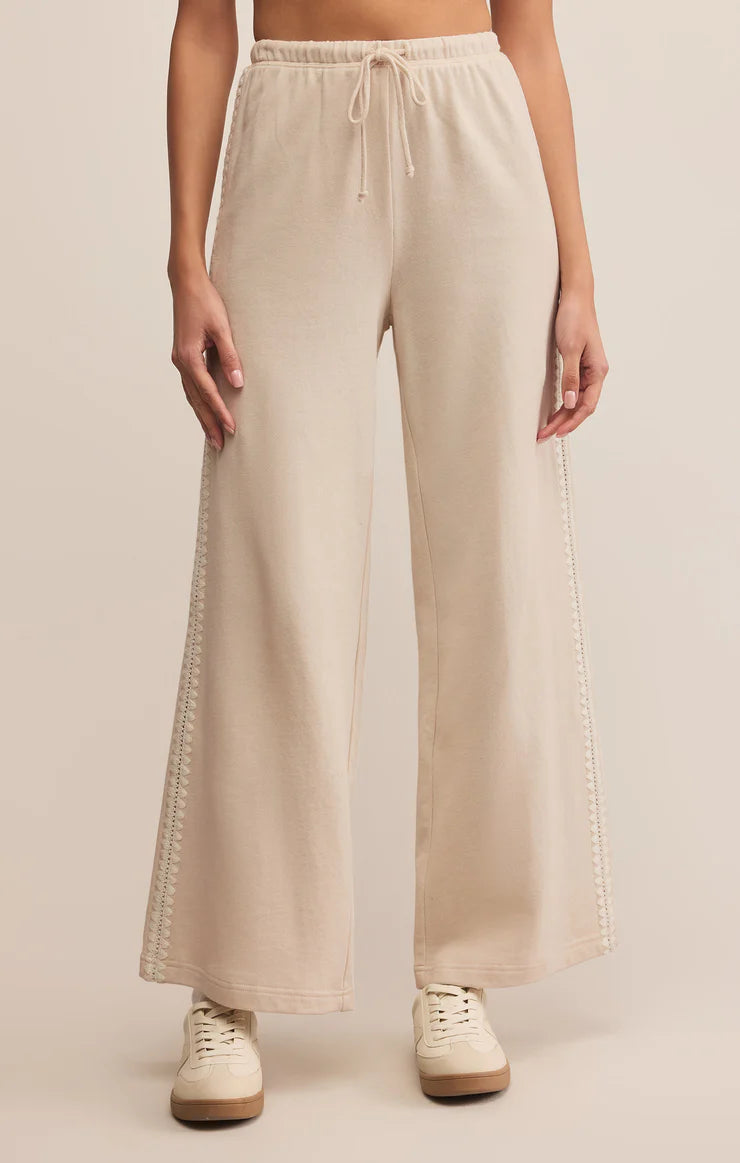 Z Supply Take All French Terry Track Pant in Crystal
