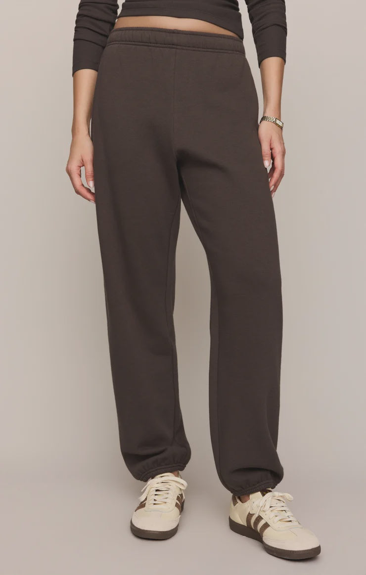 Z Supply Uptown Classic Fleece Jogger Cocoa Bean