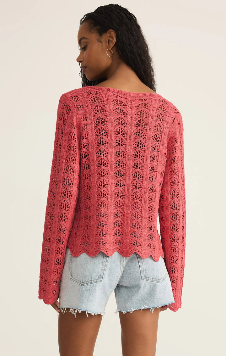 Z Supply Azura Crochet Top in Persimmon