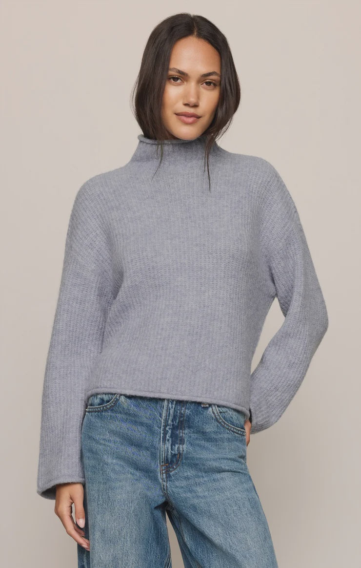 Z Supply Warm Wishes Turtleneck Sweater in Silverlake