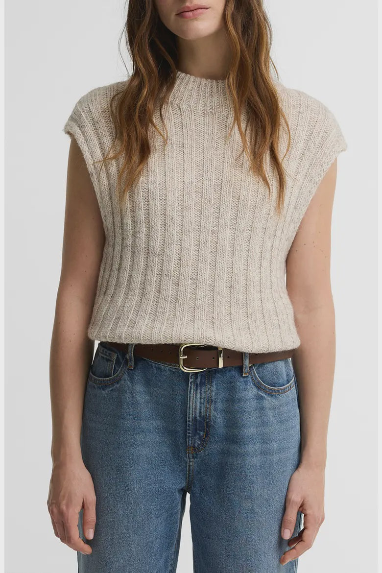 Barbour Anastasia Knitted Vest in Cloud Multi