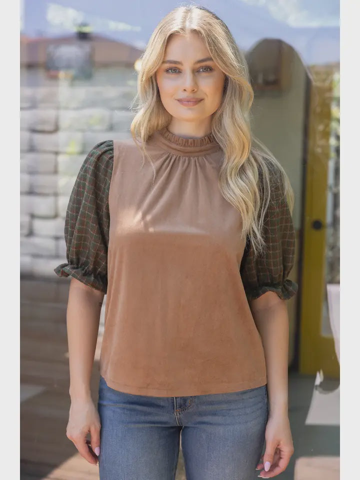 Perfect Timing Brown Top