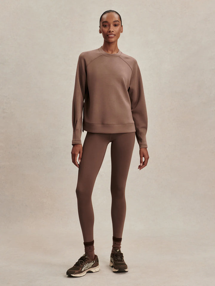 Varley Zosia Crew-Neck Sweat in Coffee Quartz