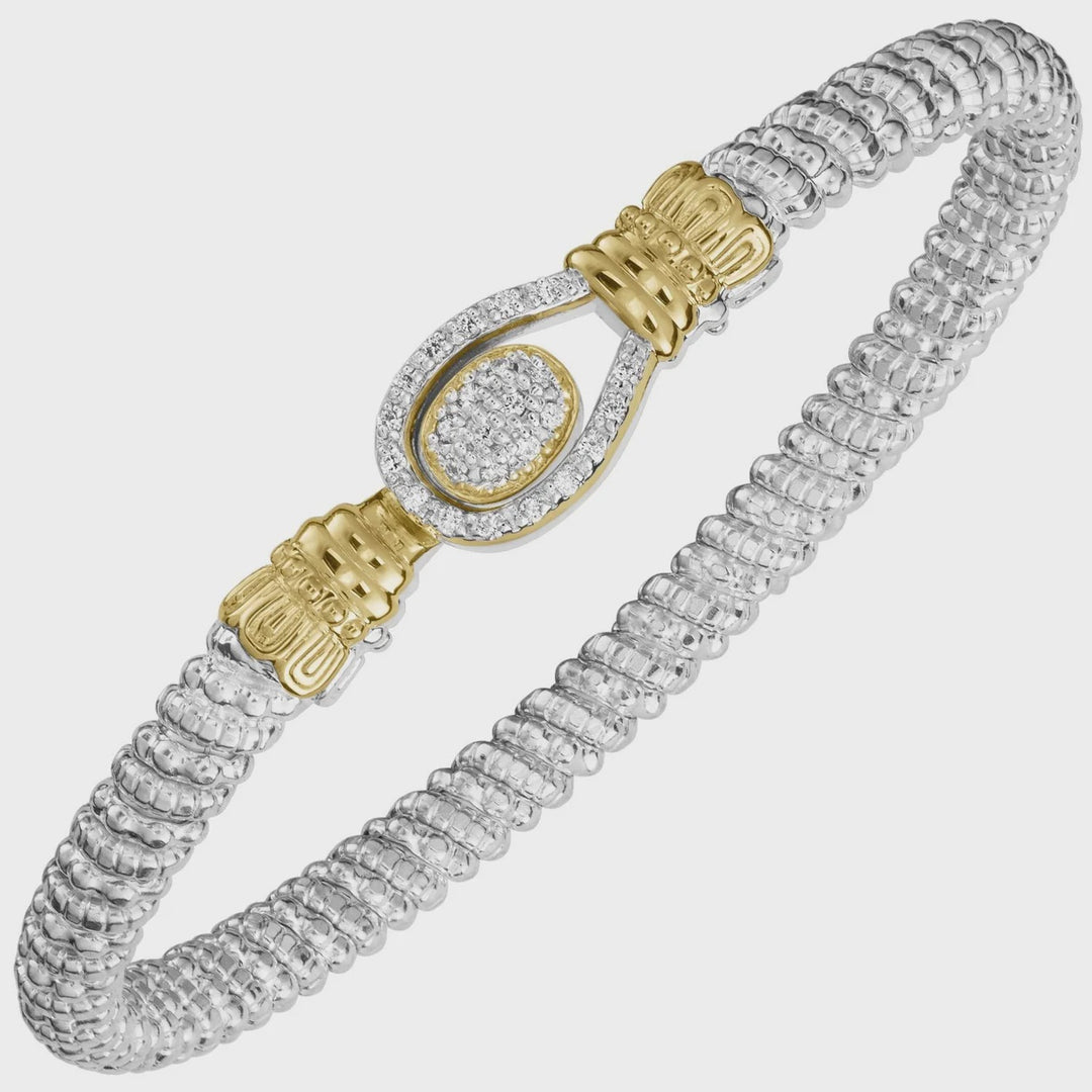 Vahan 4mm Lasso Pavé Diamond Bangle