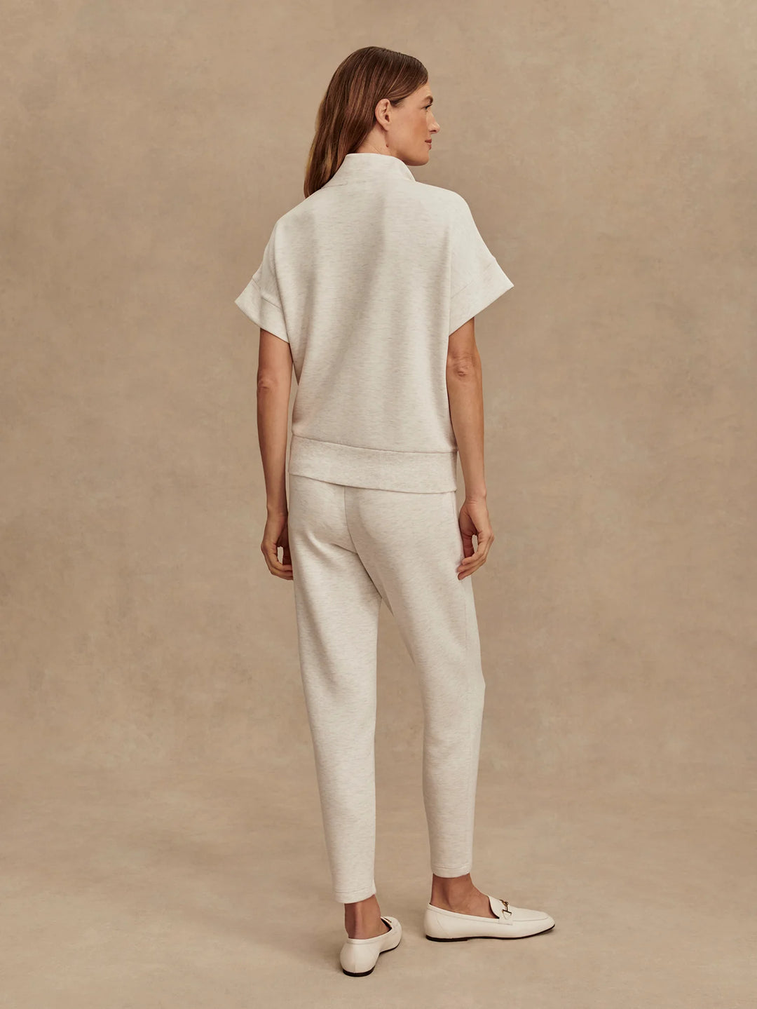 Varley The Slim Pant 27.5" in Ivory Marl