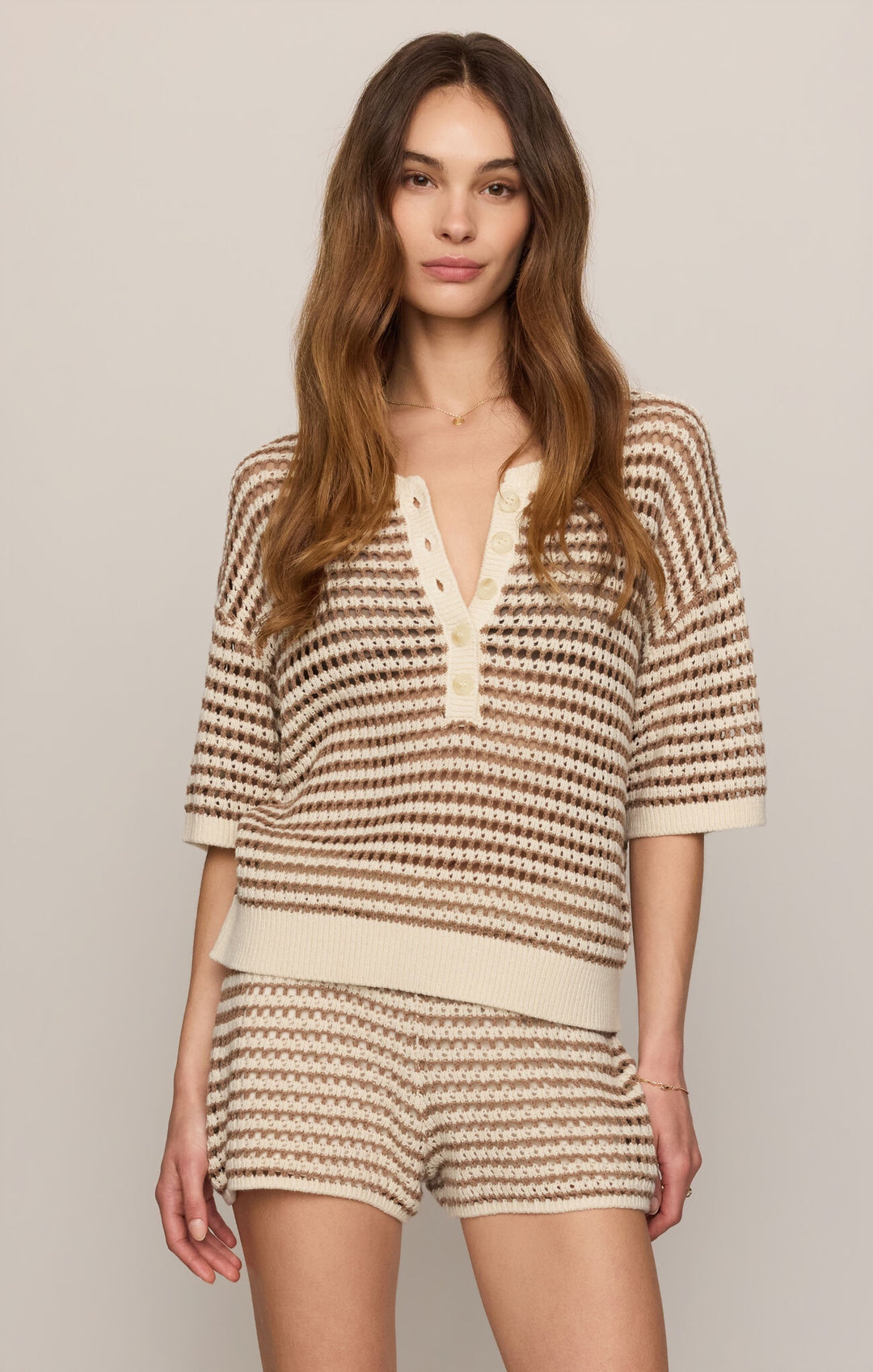 Z Supply Kylo Striped Sweater in Taro