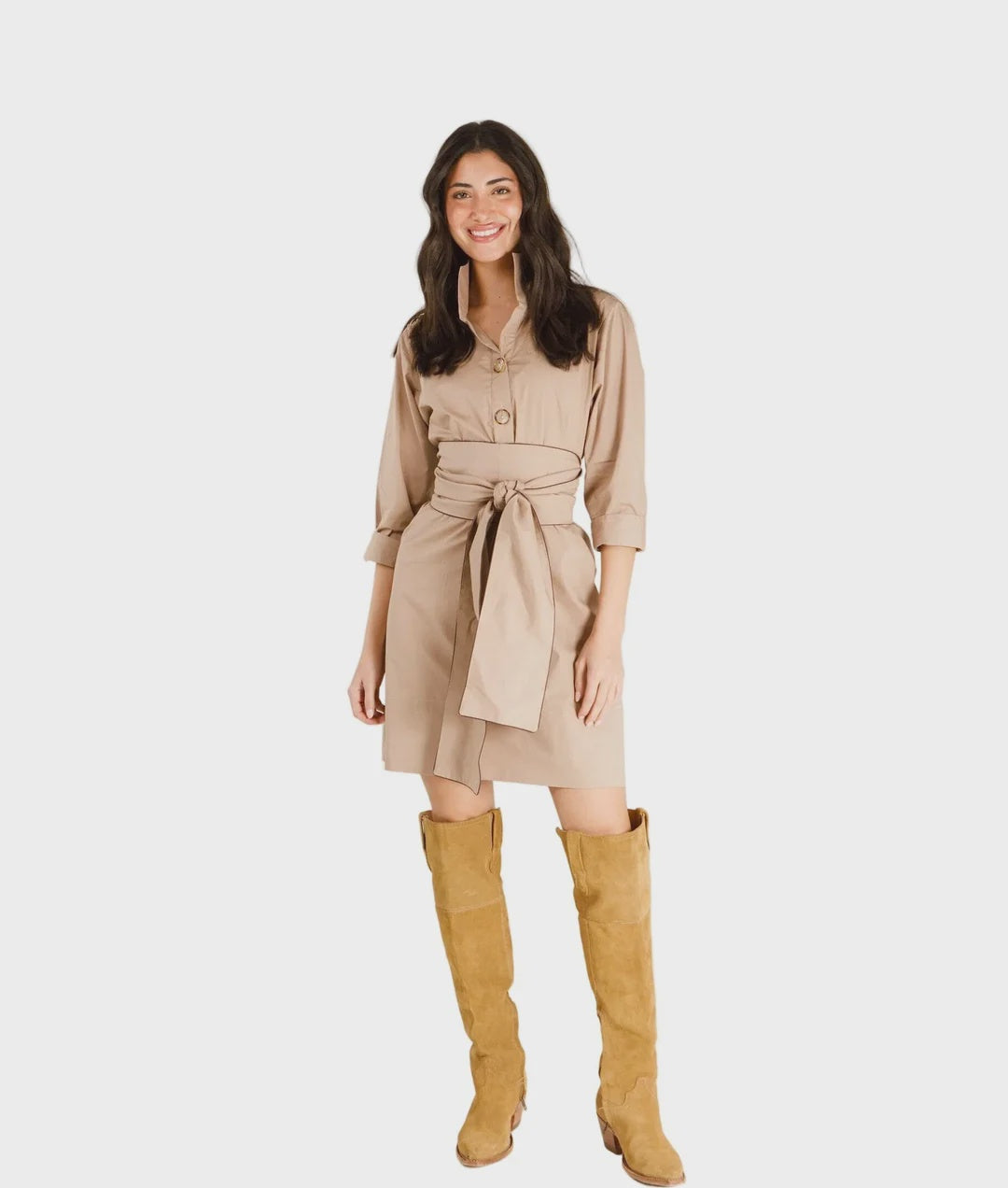 Holly Shae Arden Dress in Tan