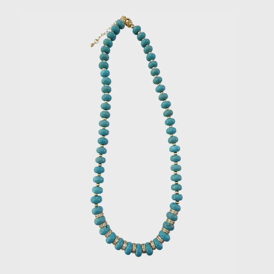 Harlow Beaded Necklace in Turquoise