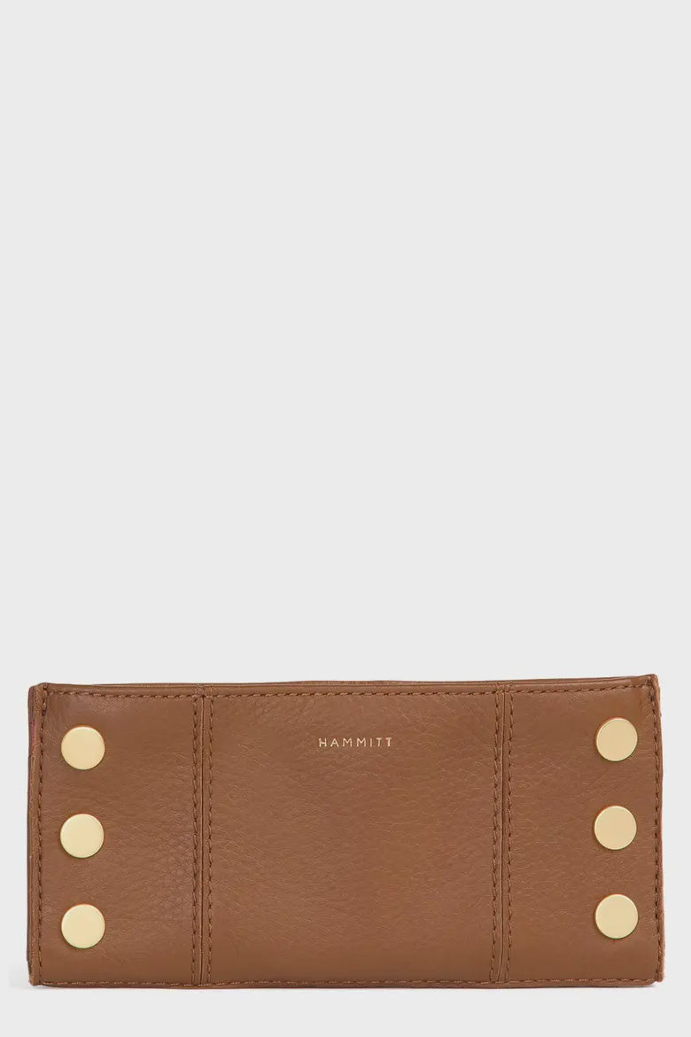 Hammitt 110 North Leather Wallet in Mahogany Pebble