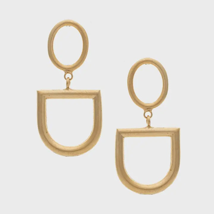 Zoe Gold Oval Earring