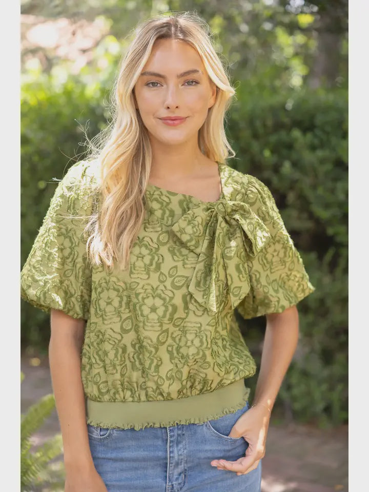 Time To Be Olive Green Top