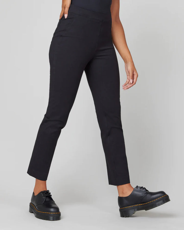 Spanx On-the-Go Ankle Slim Straight Pant in Very Black