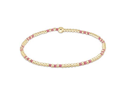 Enewton Hope Joy Pattern 2mm Bead Bracelet- Bright Pink