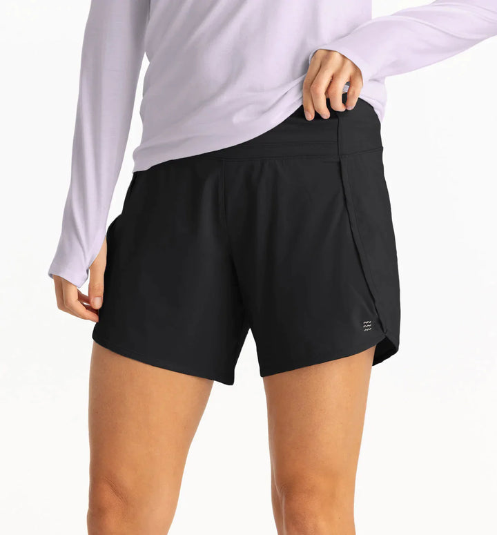 Free Fly Women's Bamboo Lined Breeze Short – 6" in Black