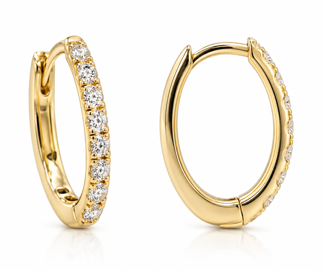 Heera Moti Diamond Huggie