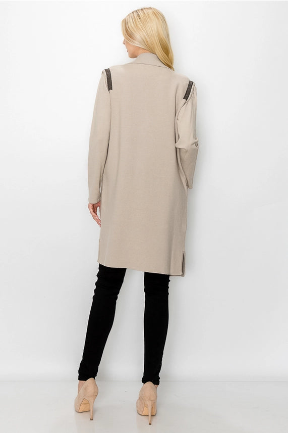 Shirie Knitted Sweater Vest in Khaki