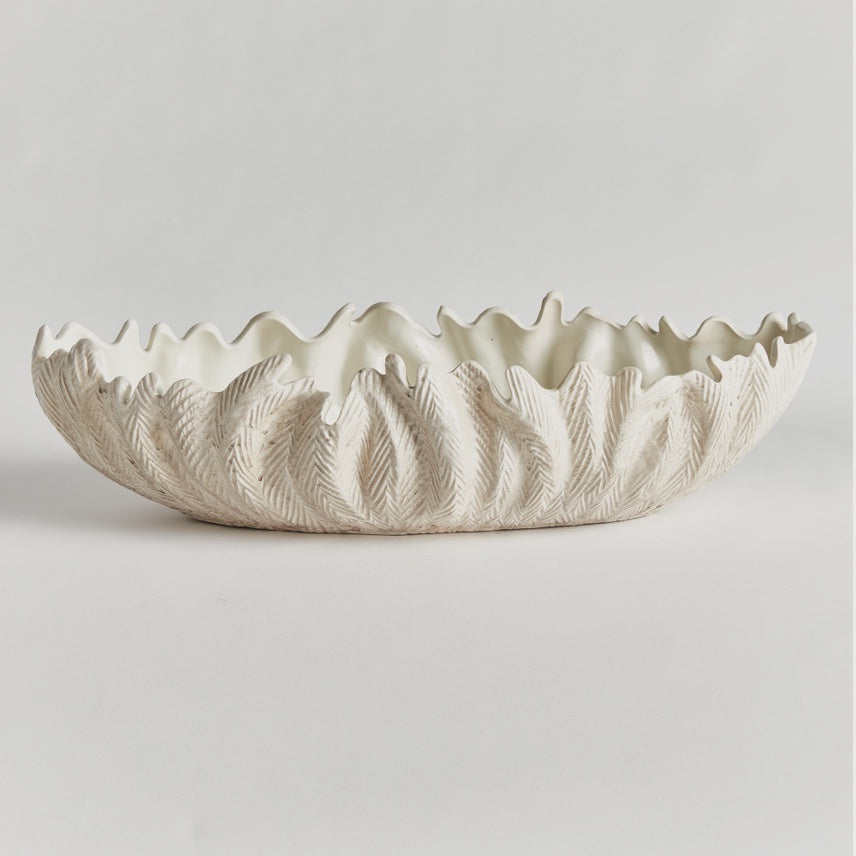 Winslow Decorative Oval Bowl, White