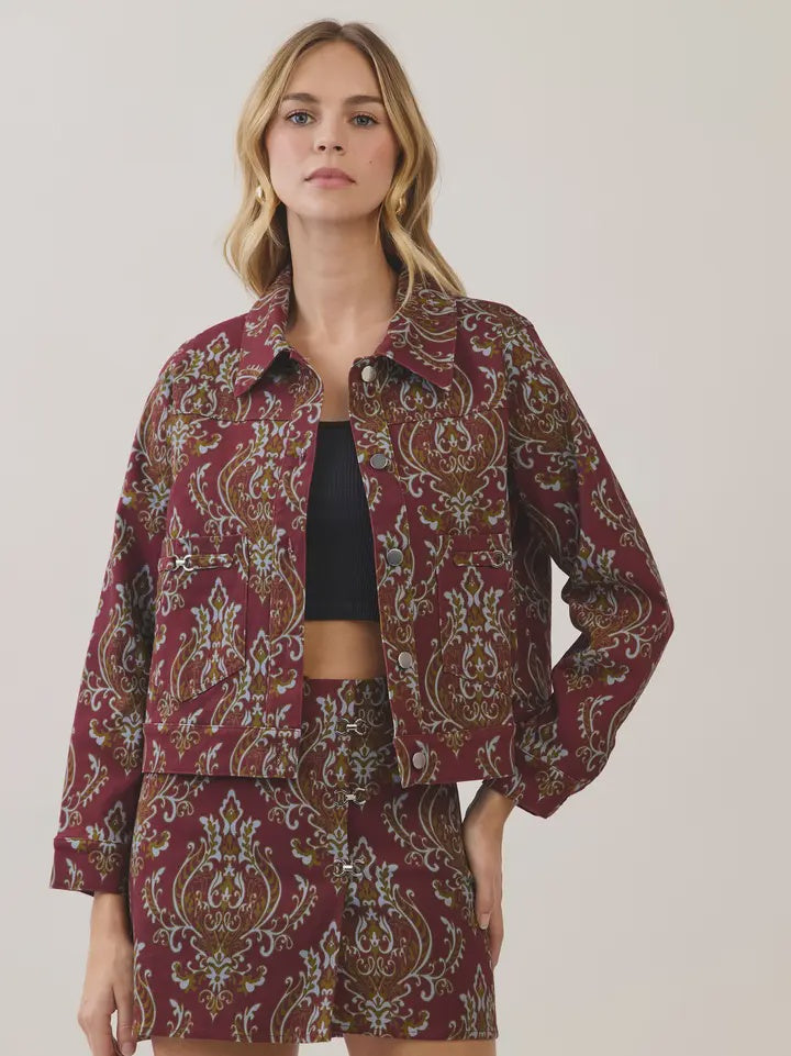 Just So Happens Burgundy Jacket