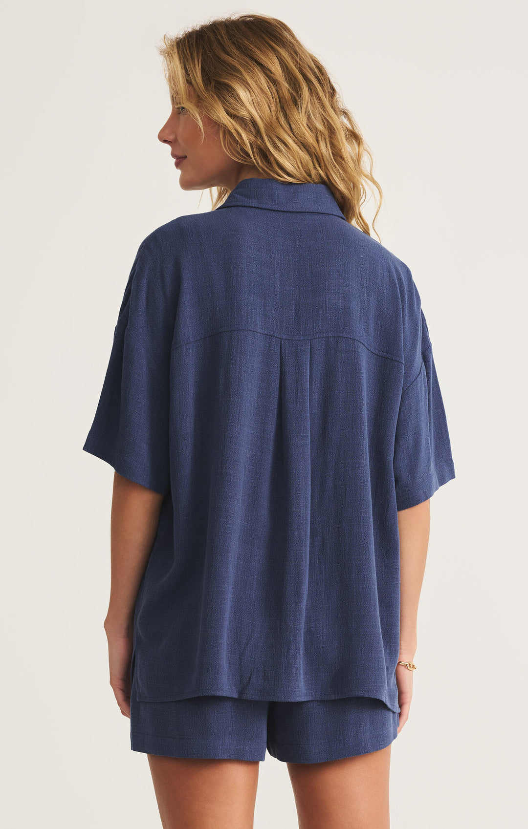 Z Supply Tinsley Button Up Shirt in Yacht Blue