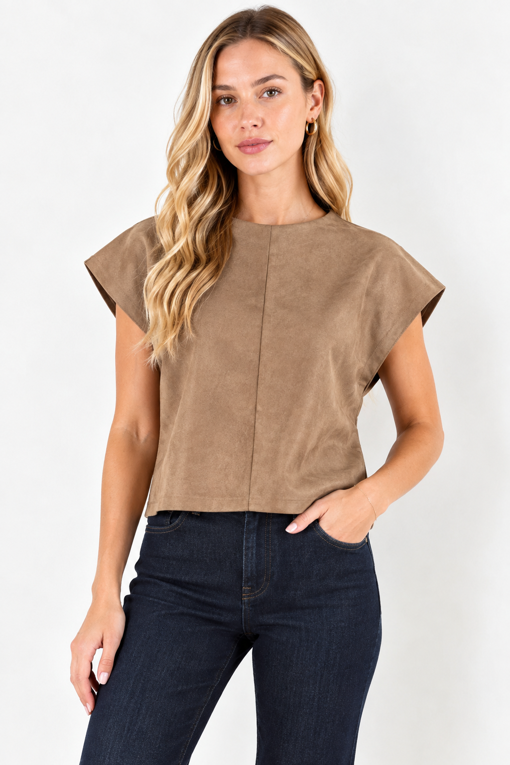 So Glad I Did Tan Suede Top