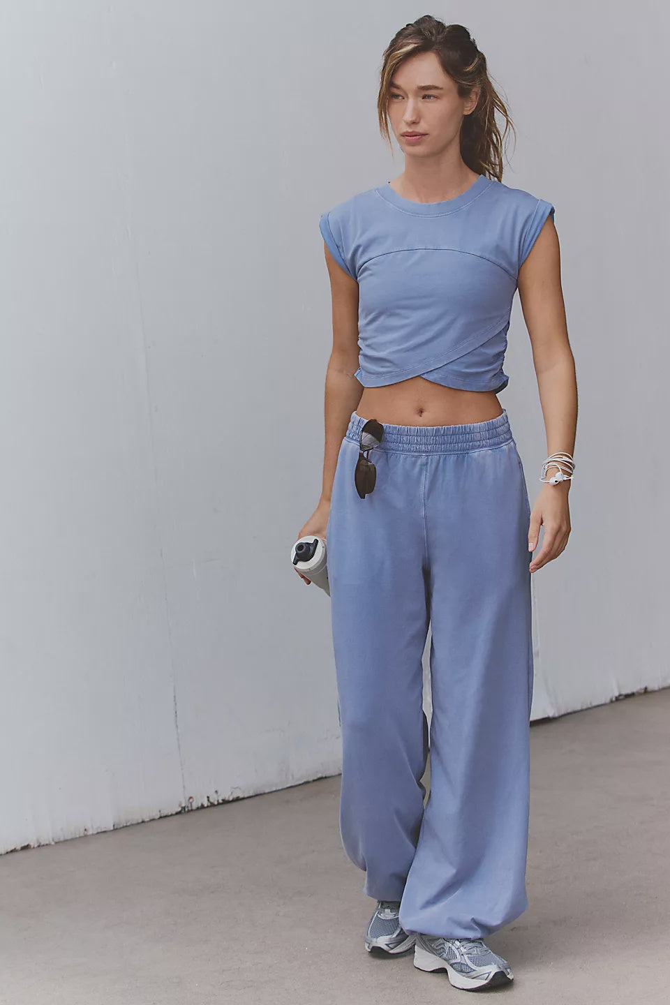 Free People Hot Shot Crossover Set in Blue Ash