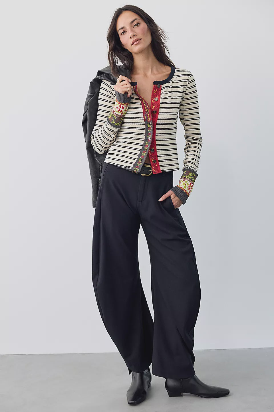 Free People WTF Noa Cardi in Tea Combo