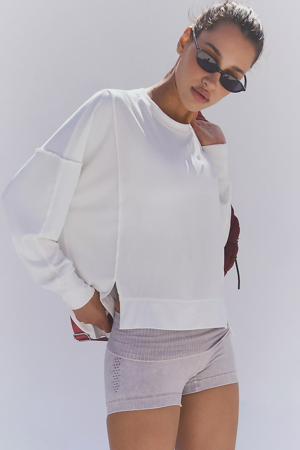 Free People Movement All My Love Long Sleeve Tee in White